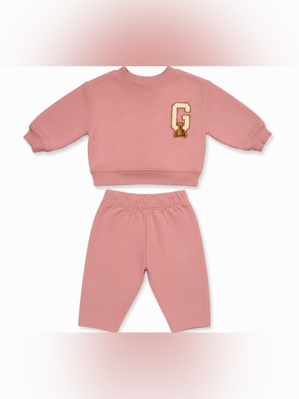 BABY GAP Pink Kids Sweatshirt & Jogger Set 3-6M